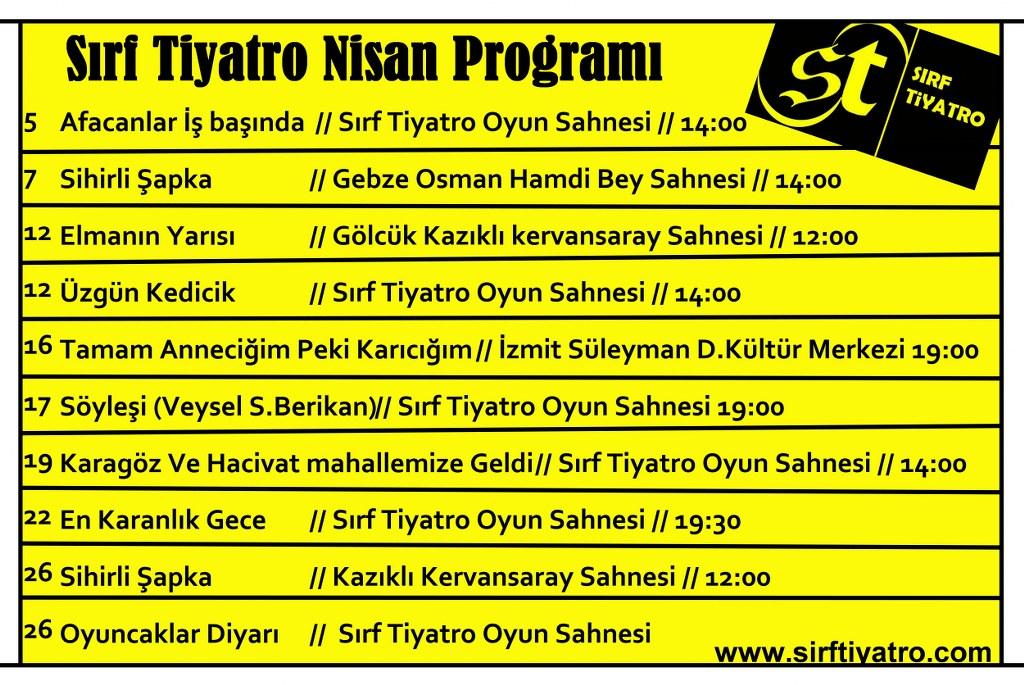 NİSAN PROGRAMIMIZ