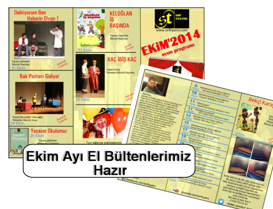 Ekim Ayı El Bültenlerimiz hazır